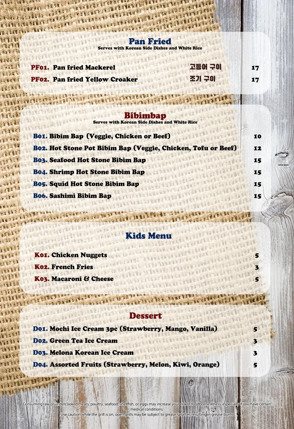 Menu 3