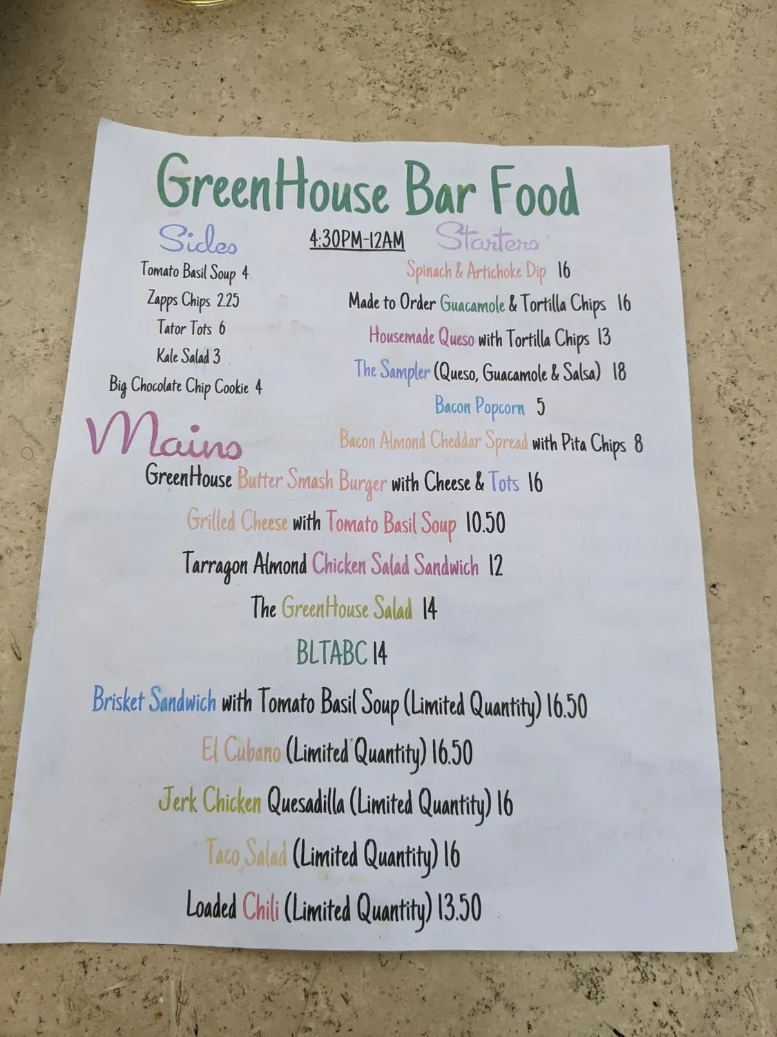 Menu 4