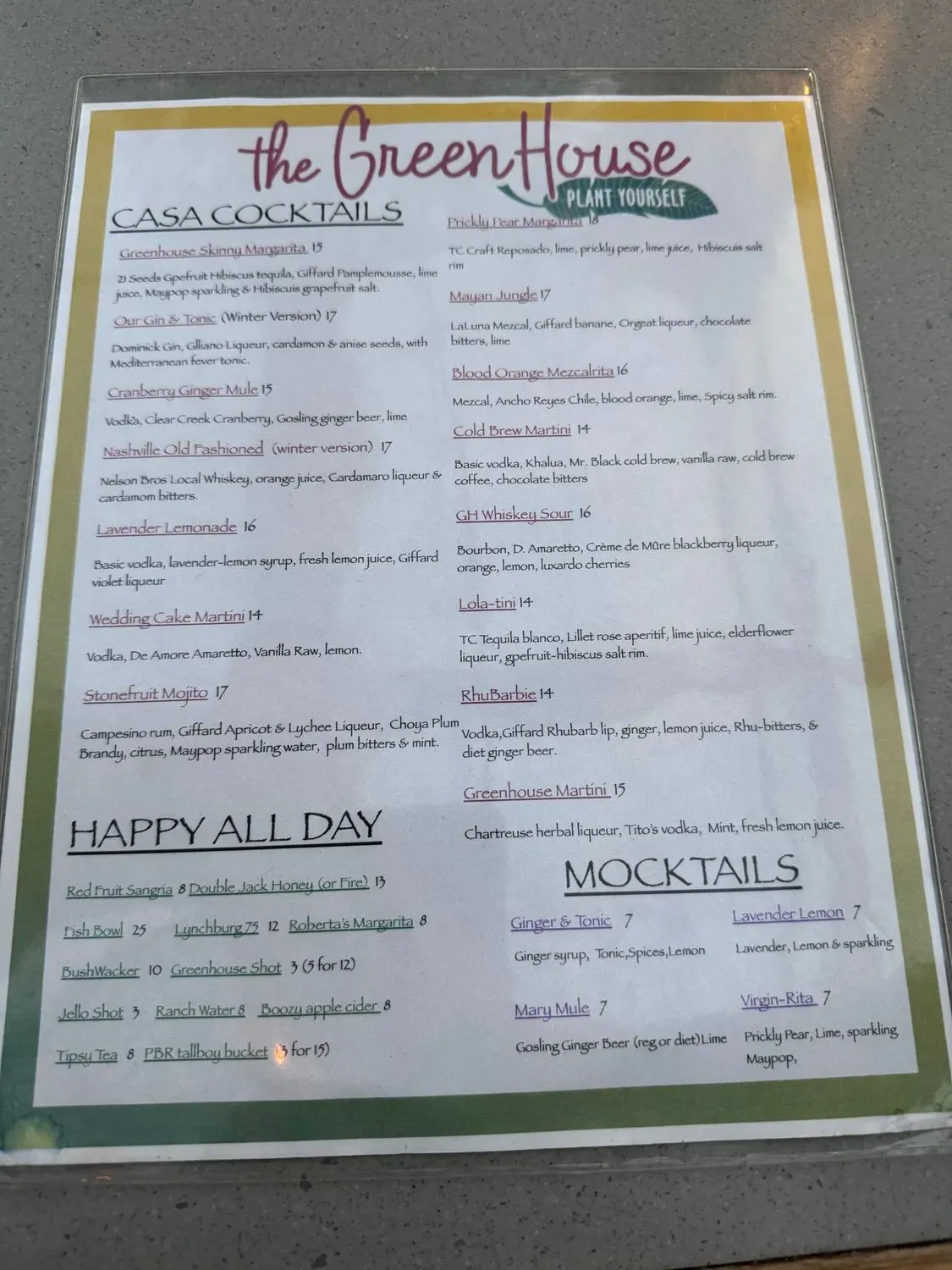 Menu 6