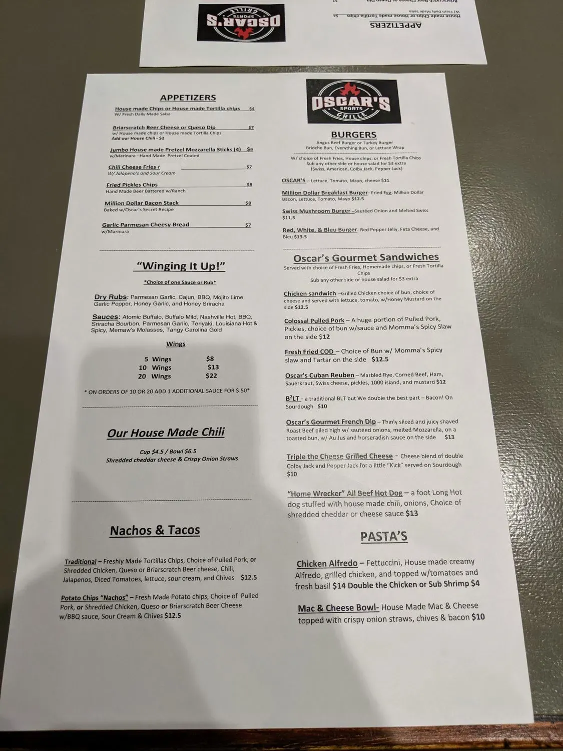 Menu 1