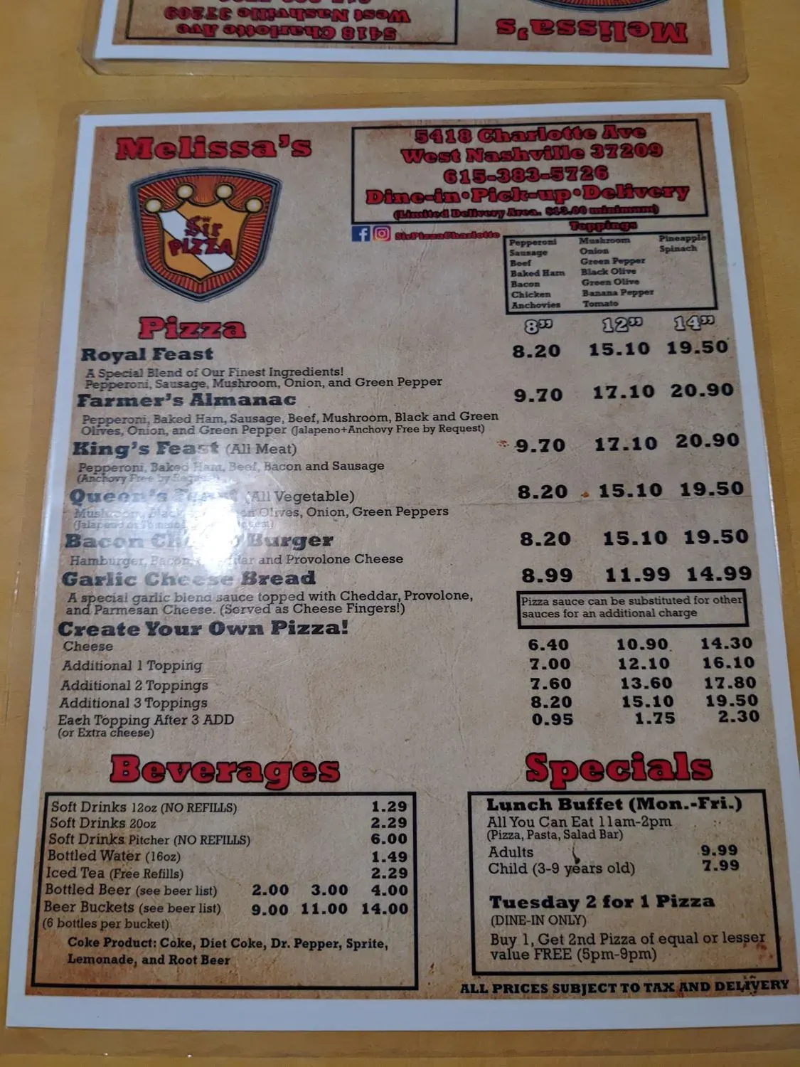 Menu 1