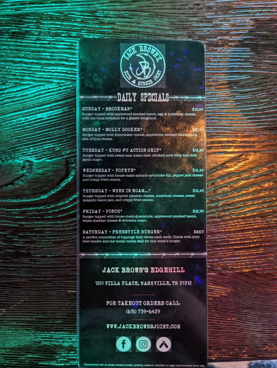 Menu 5