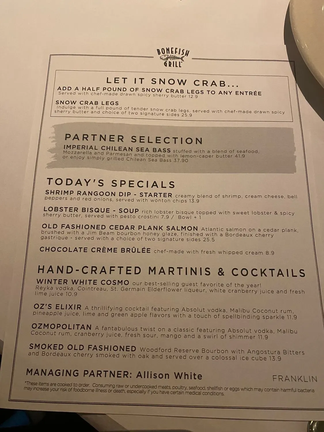 Menu 1