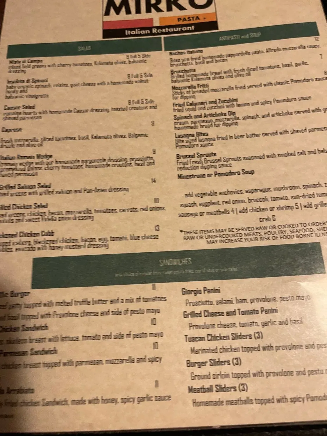 Menu 4