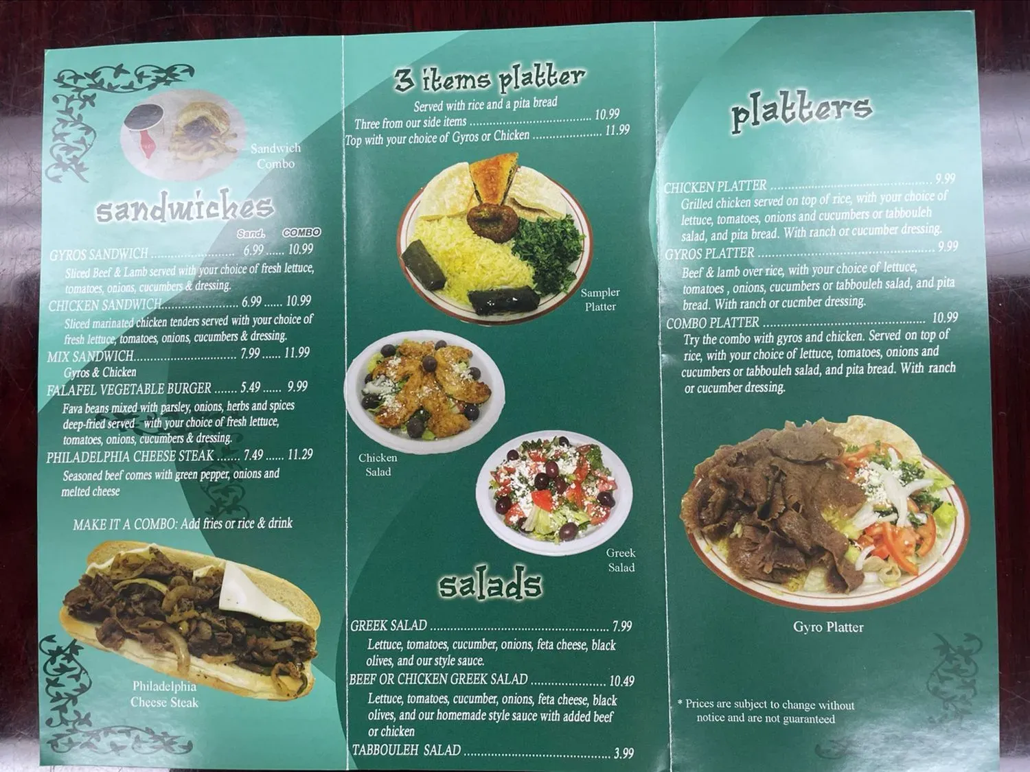 Menu 1