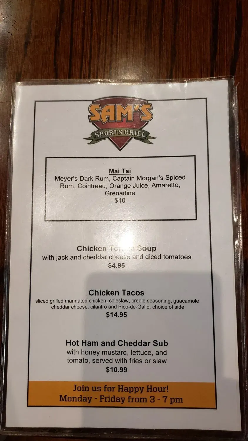 Menu 5