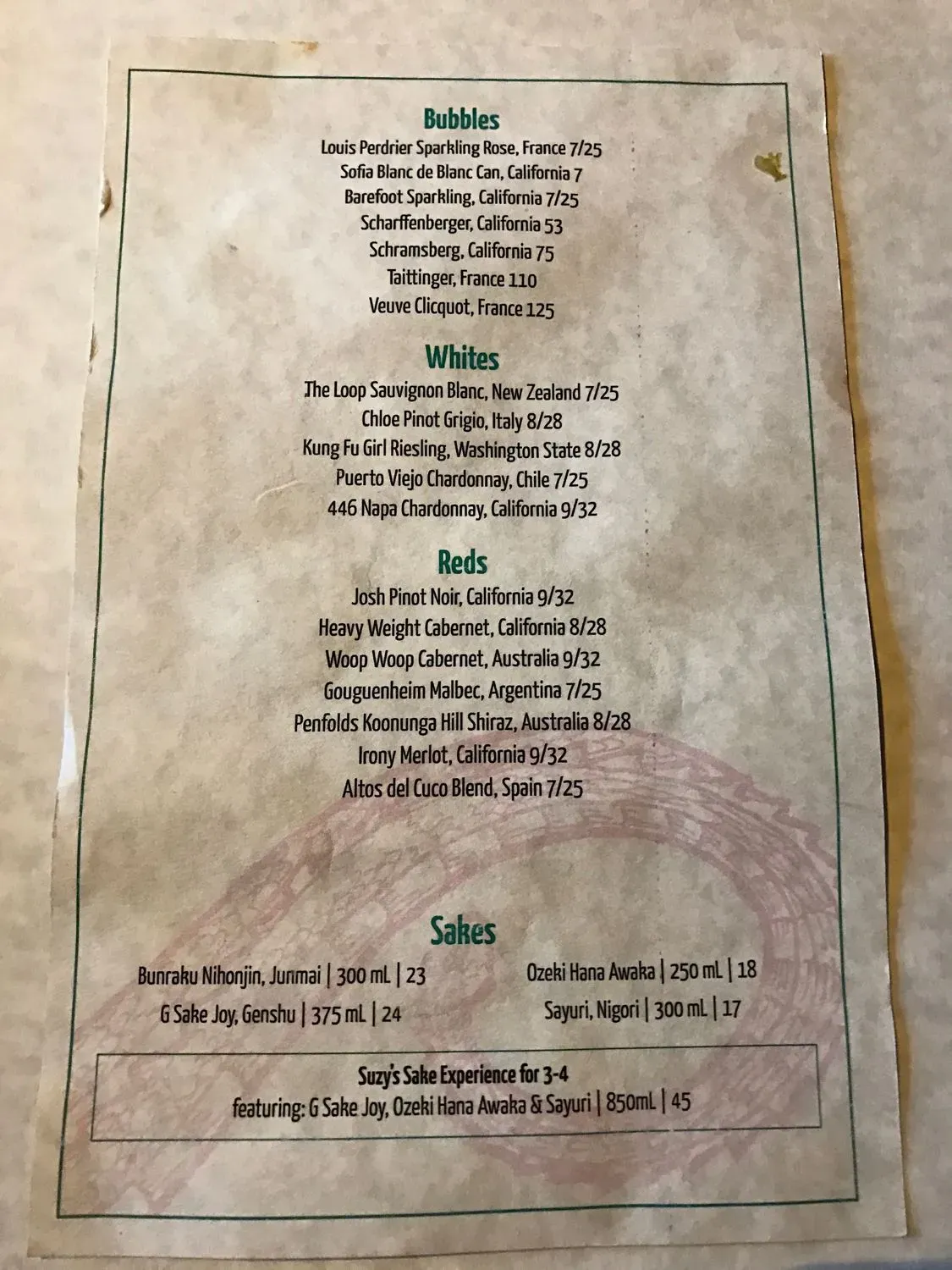 Menu 5