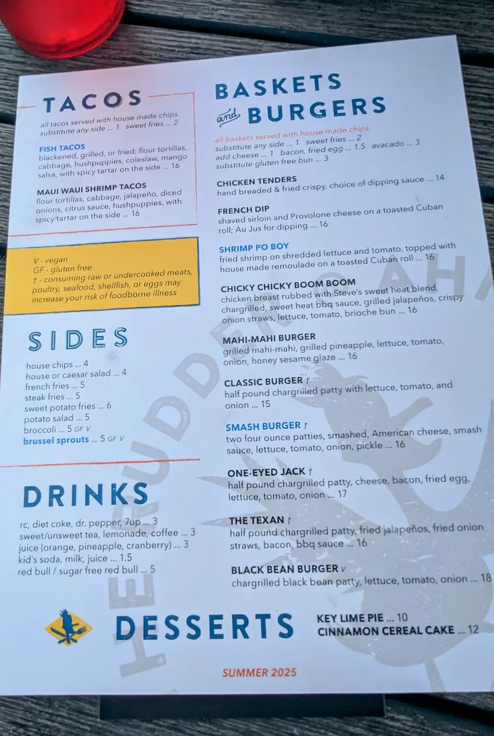 The Rudder Menu - Updated November 2025