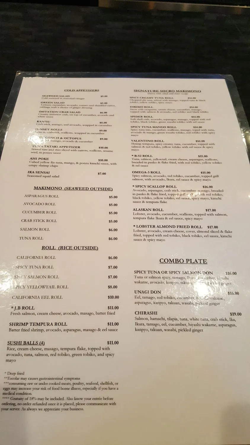 Menu 5