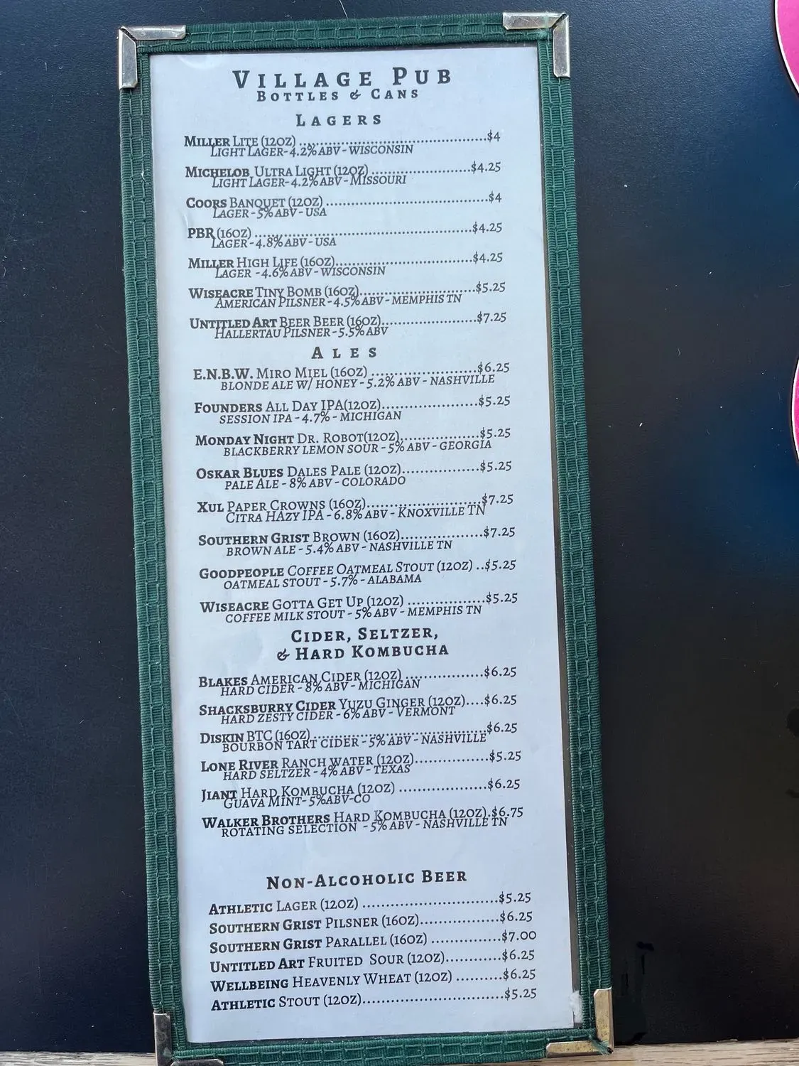 Menu 6