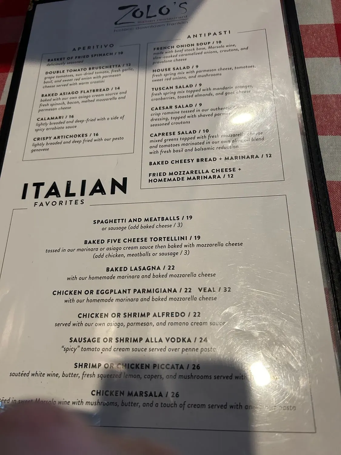 Menu 1