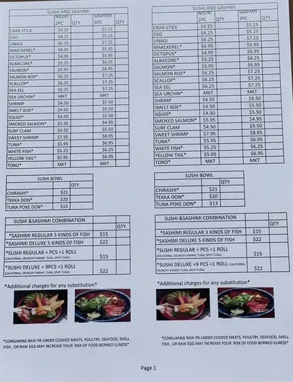 Menu 1