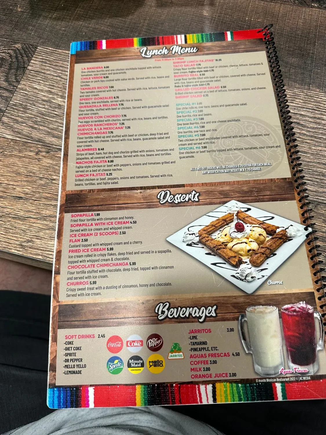 El Monte Mexican Restaurant Menu - Updated November 2025