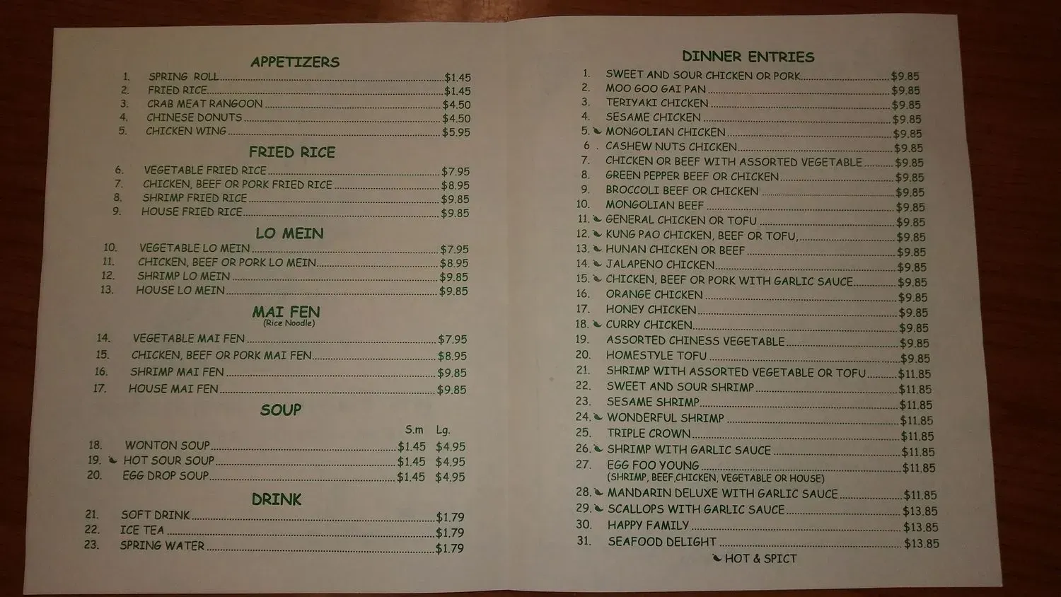 Menu 1