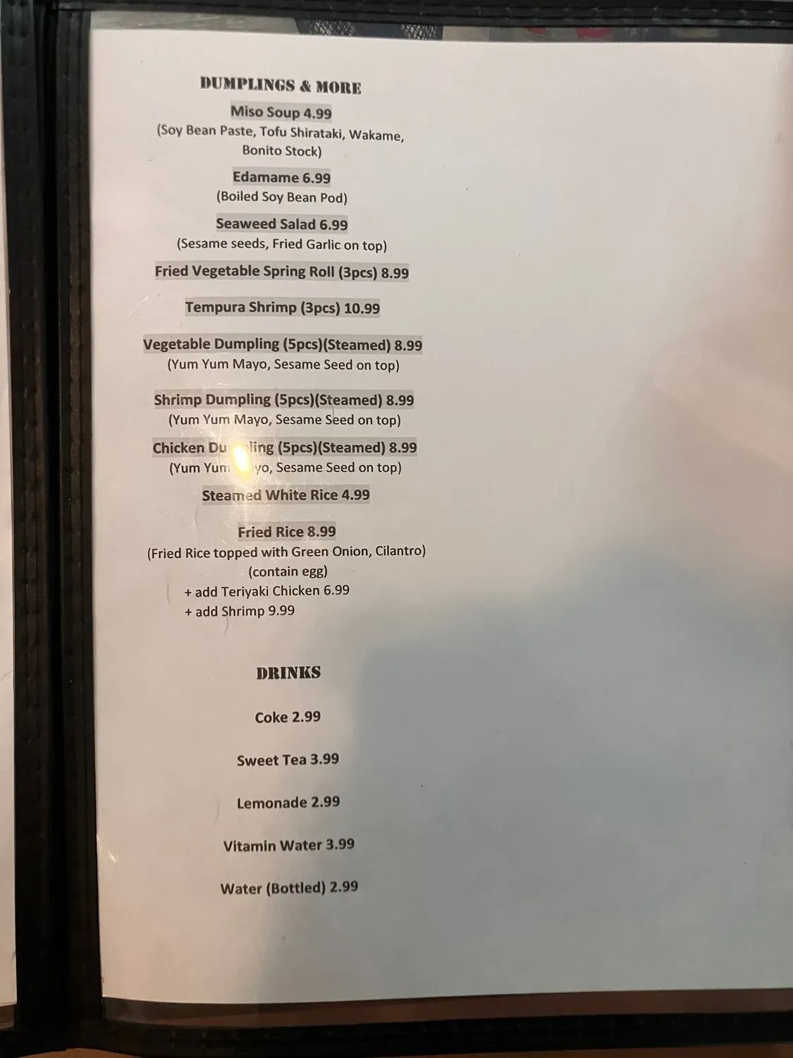 Menu 5