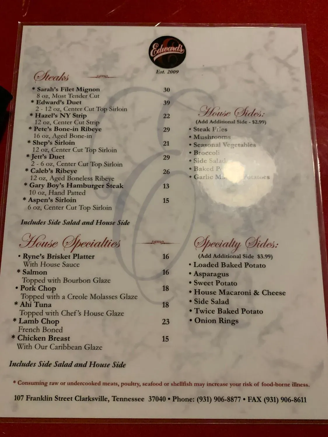 Menu 5