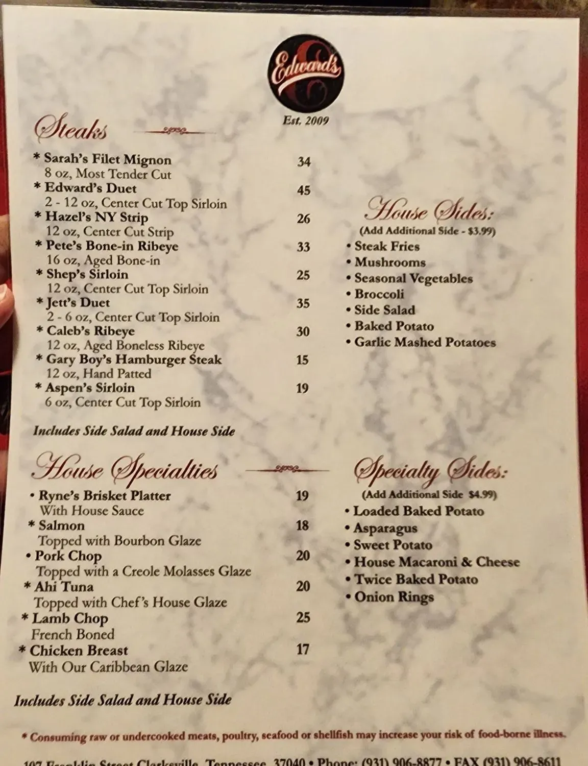 Menu 1