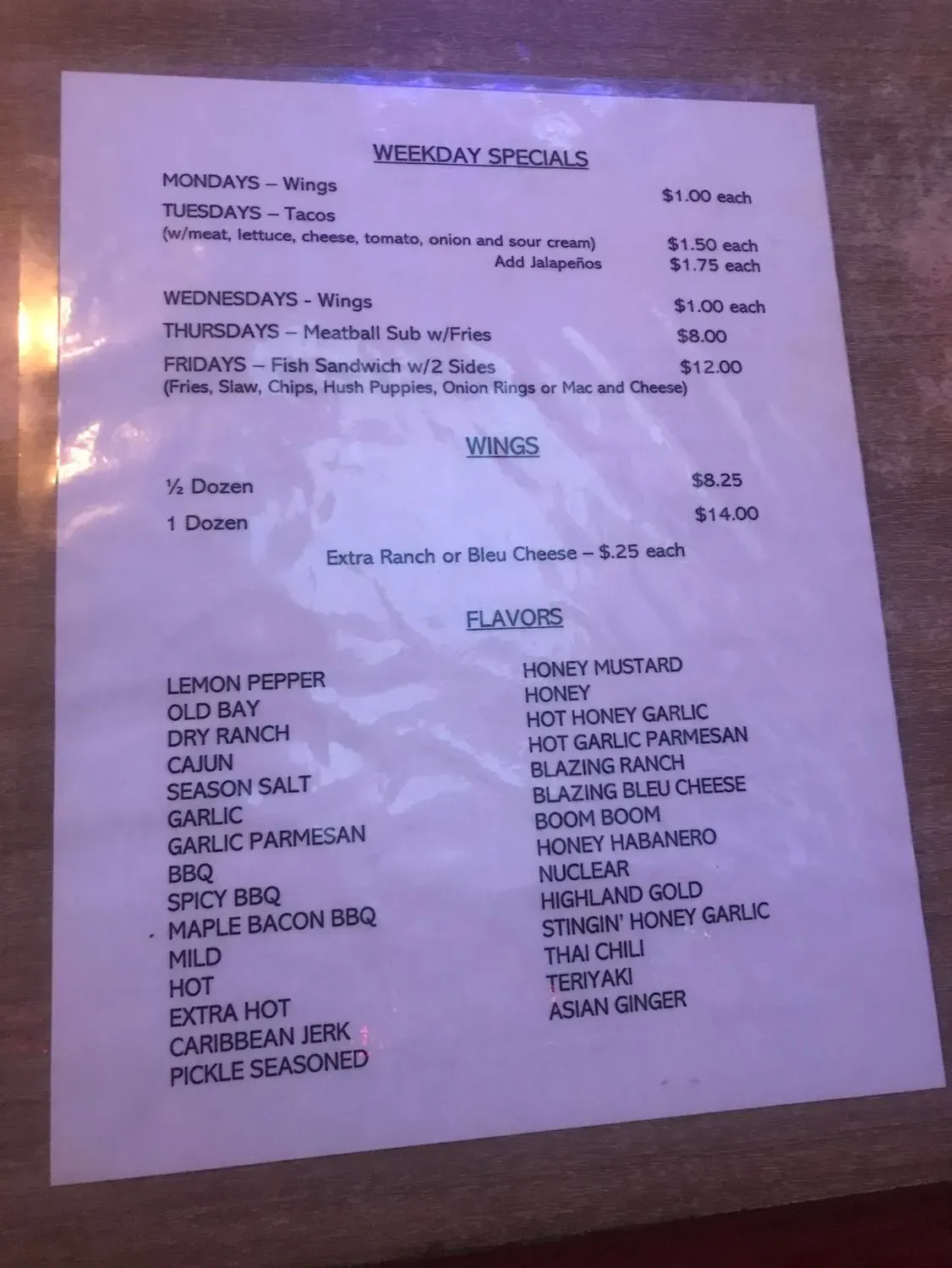 Menu 2