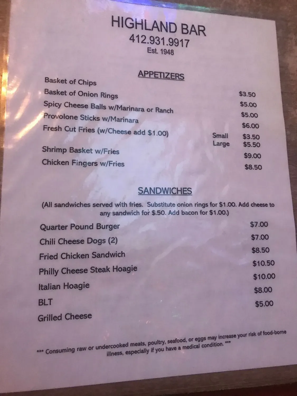 Menu 1