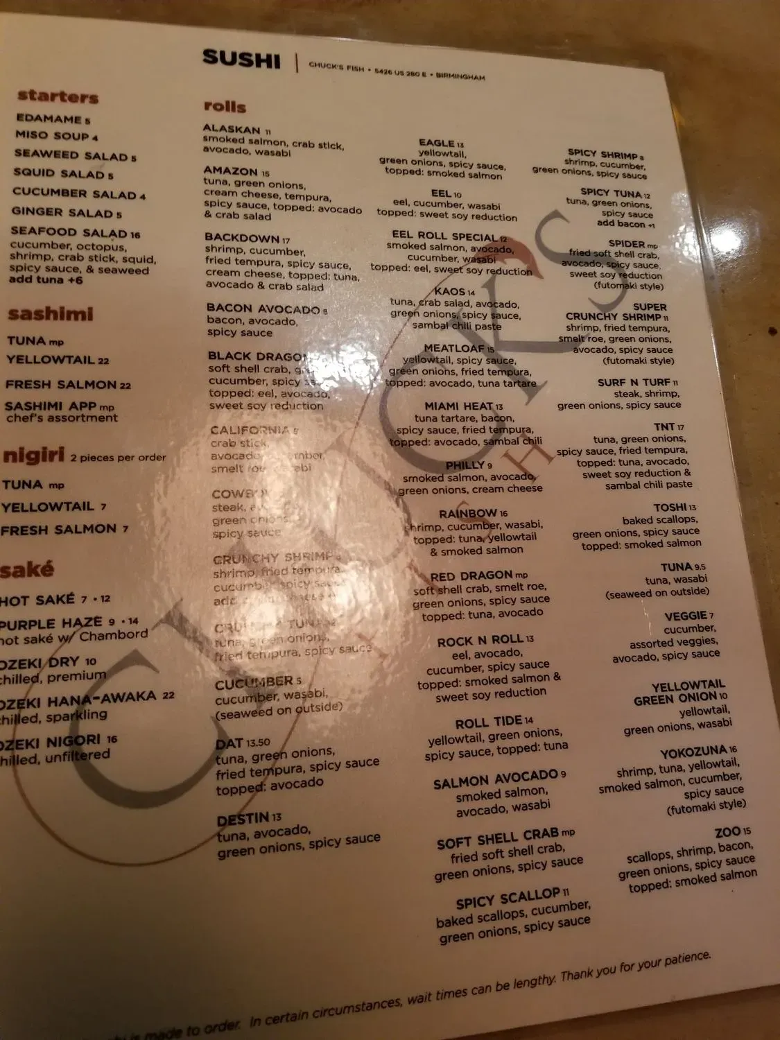 Menu 6