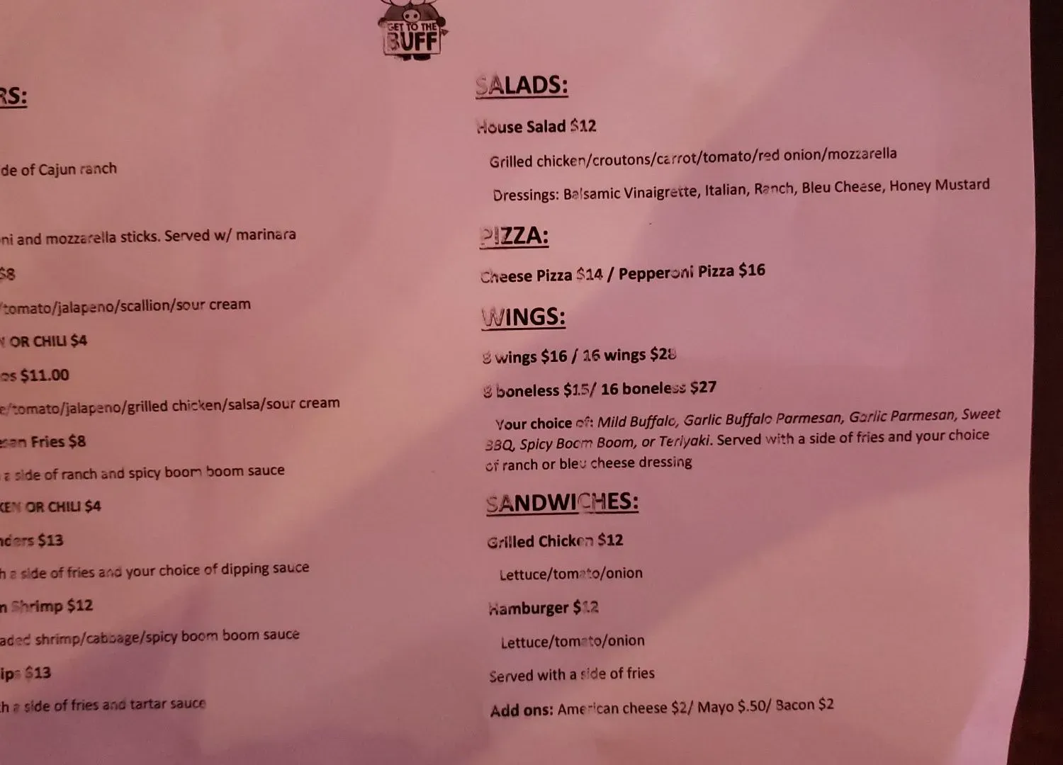 Menu 1