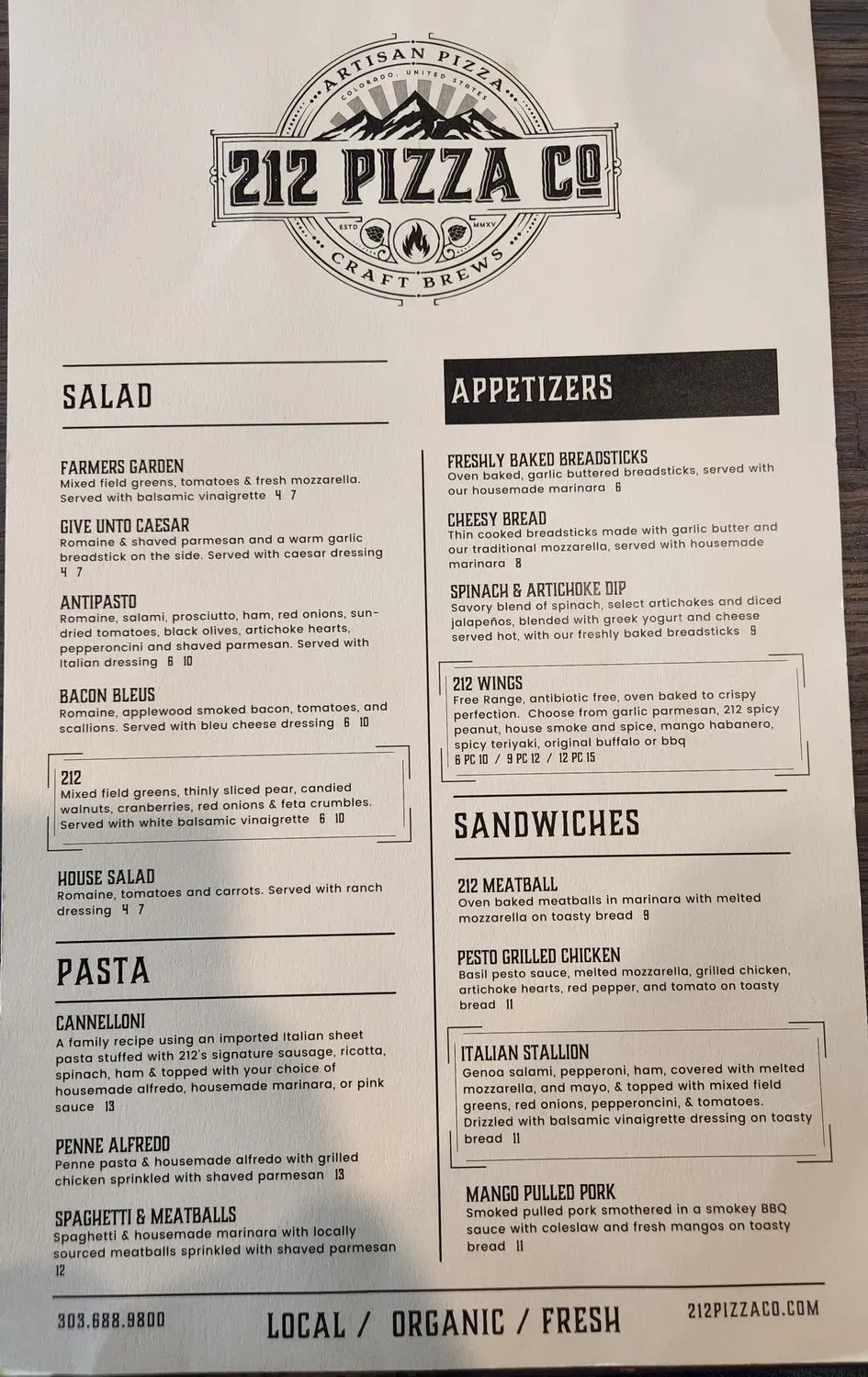 Menu 1