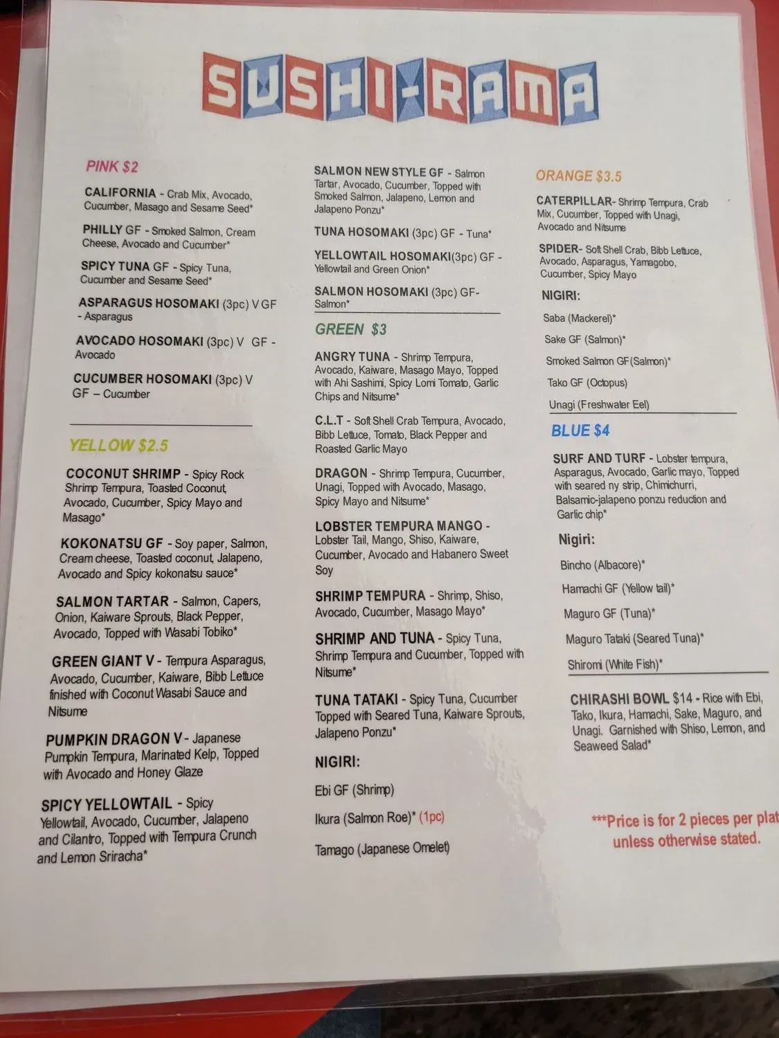 Menu 2