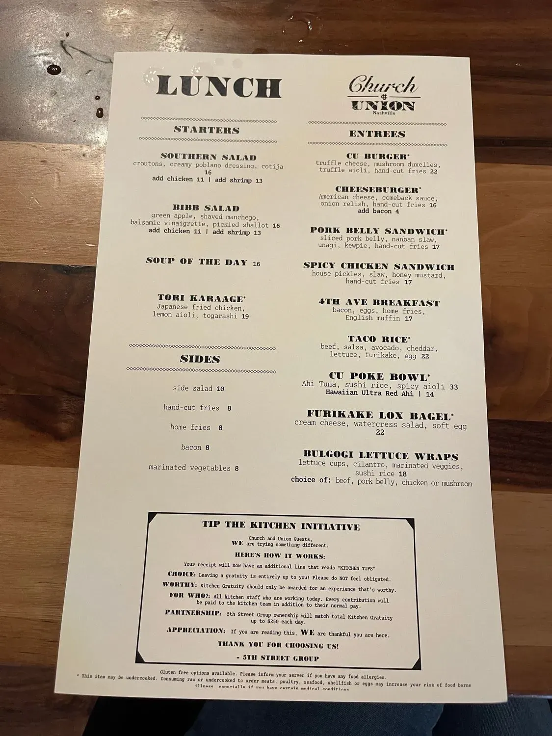 Menu 1