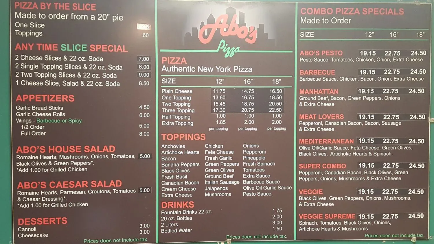 Menu 3