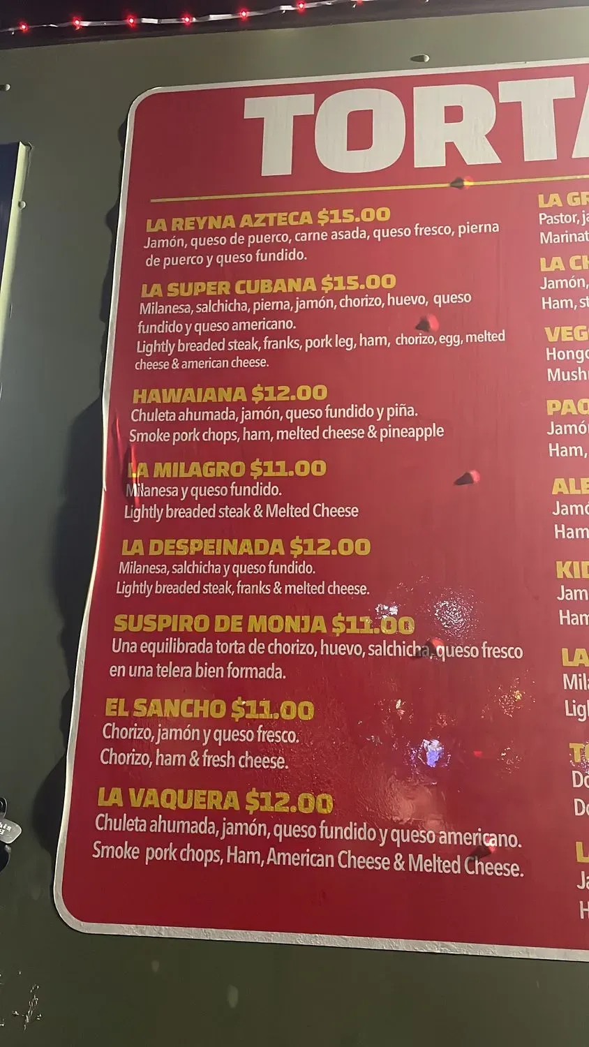 La Reyna Azteca Tacos y Tortas Menu - Updated November 2025