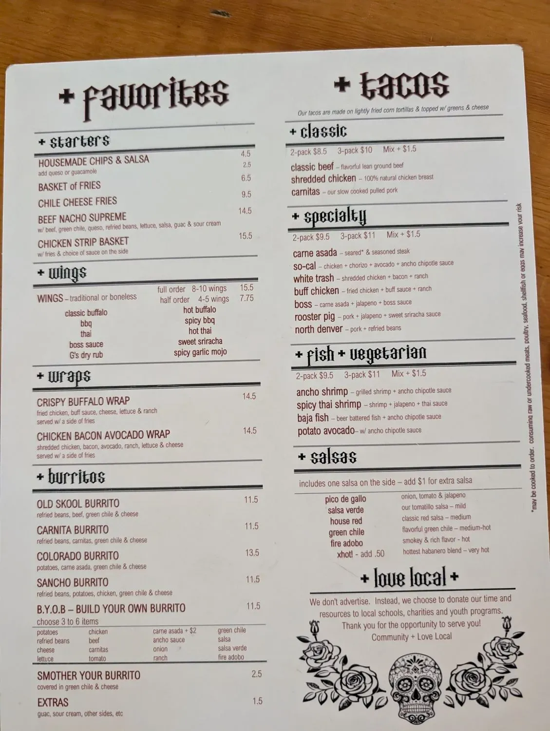 Menu 1