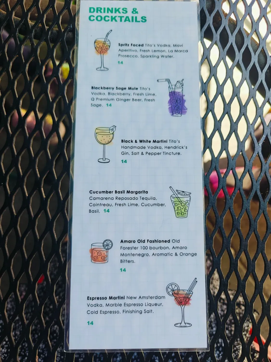 Menu 5