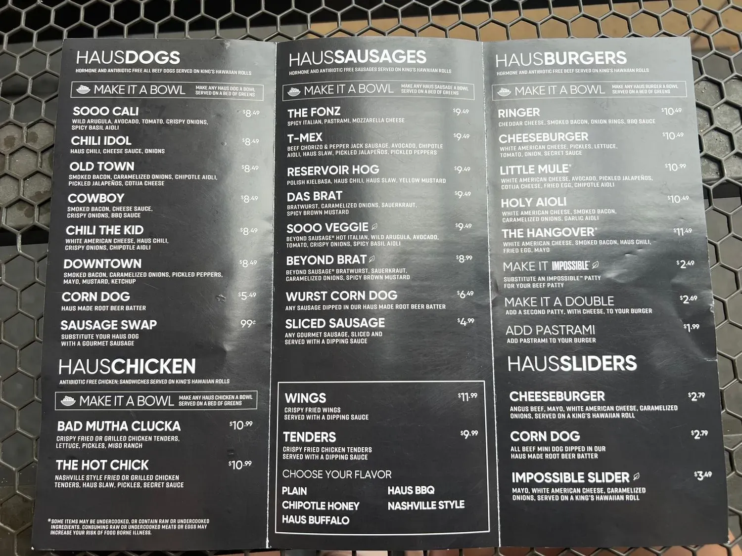 Menu 1