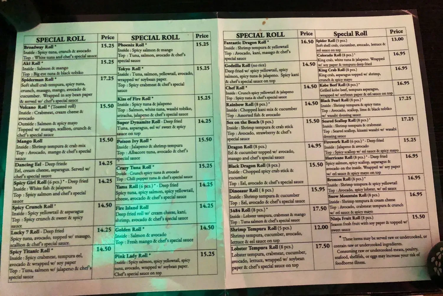 Menu 1