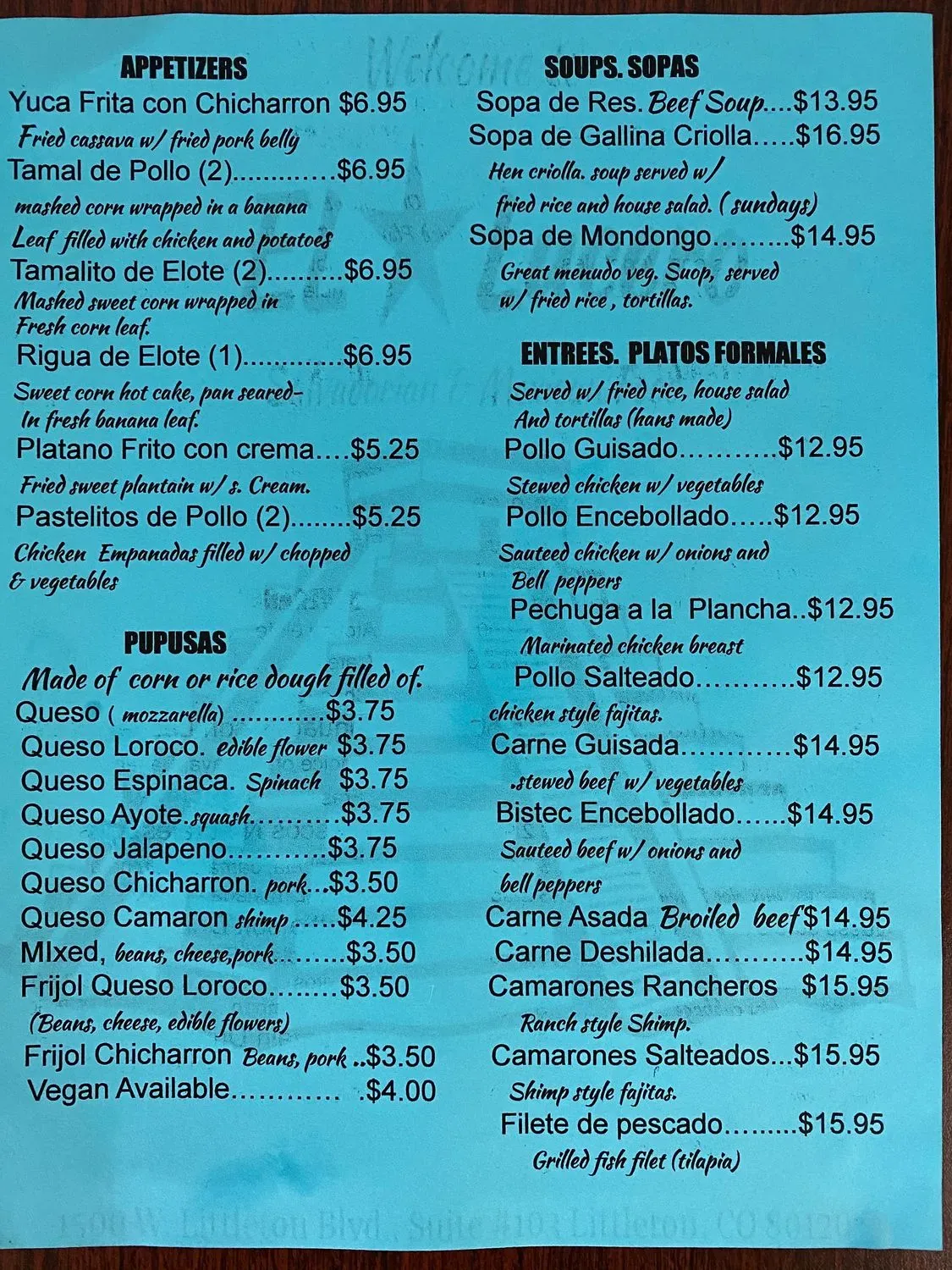 Menu 1