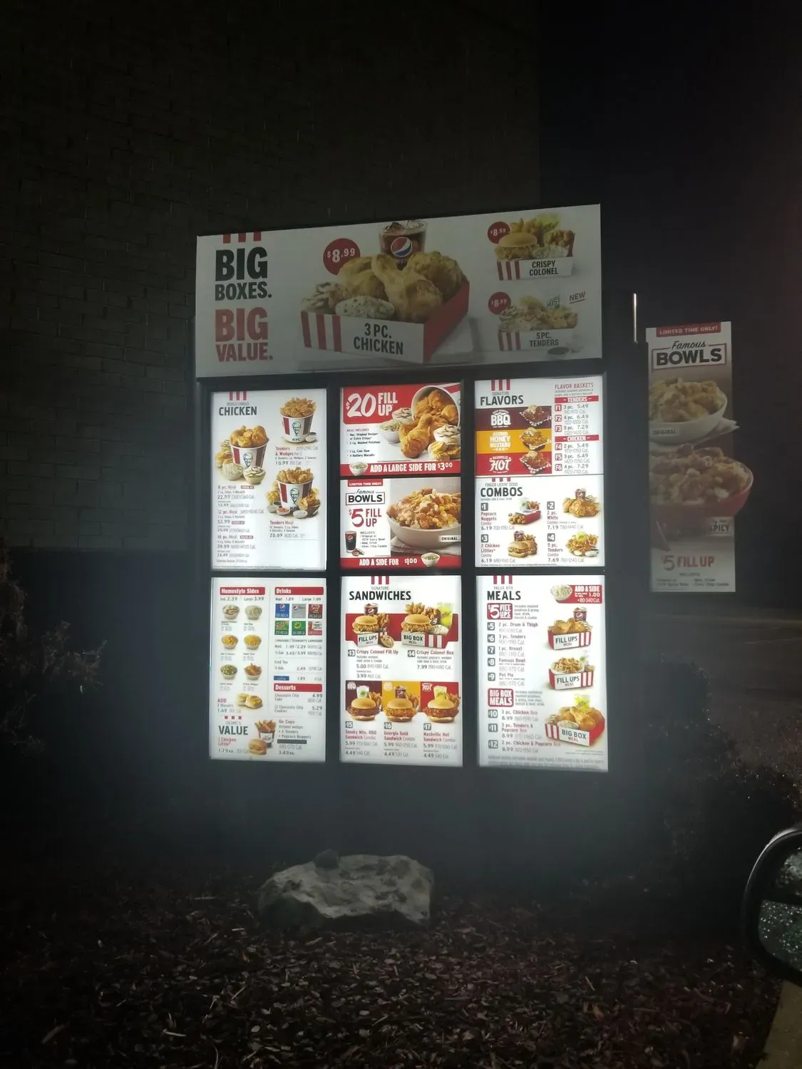 KFC Menu - Updated November 2025