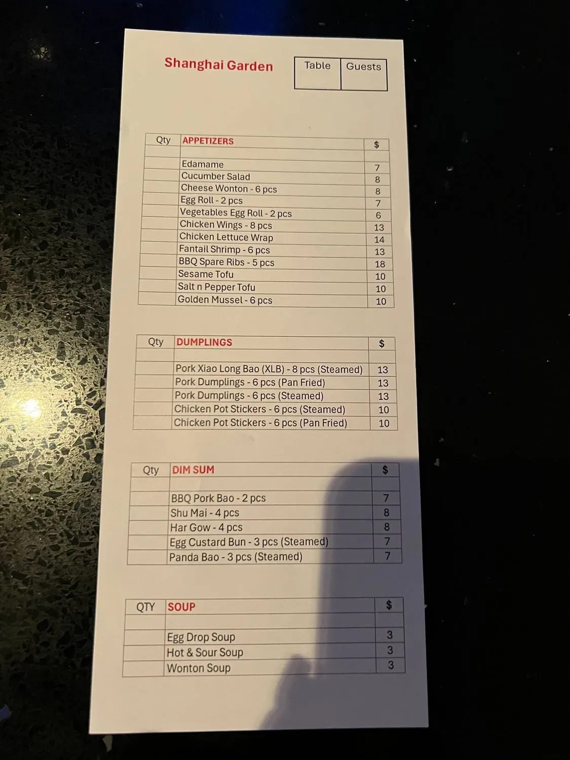 Menu 6