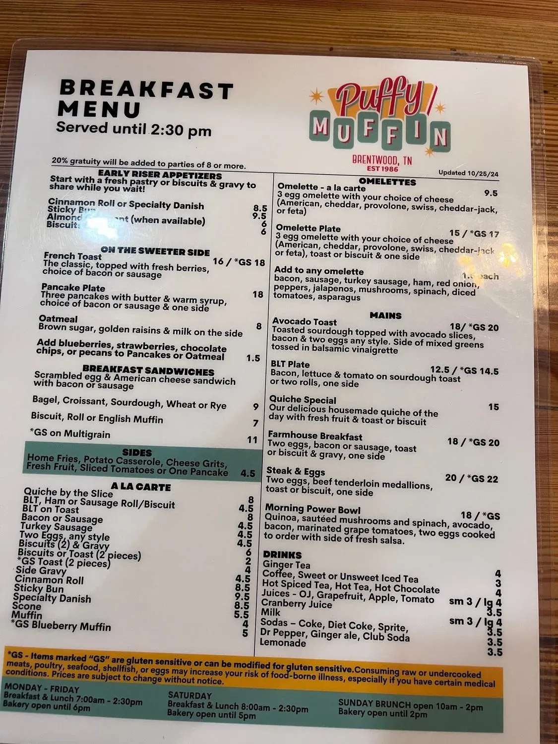 Menu 5