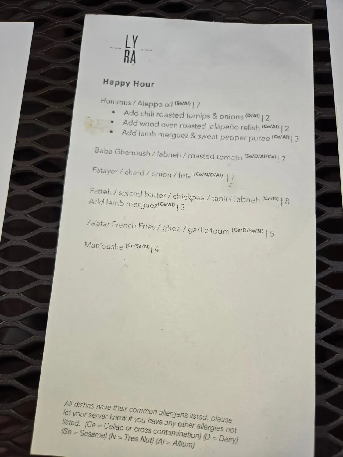 Menu 6