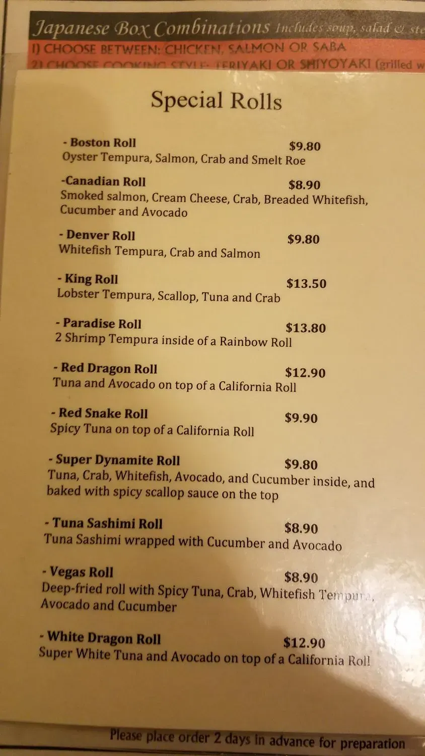 Menu 6