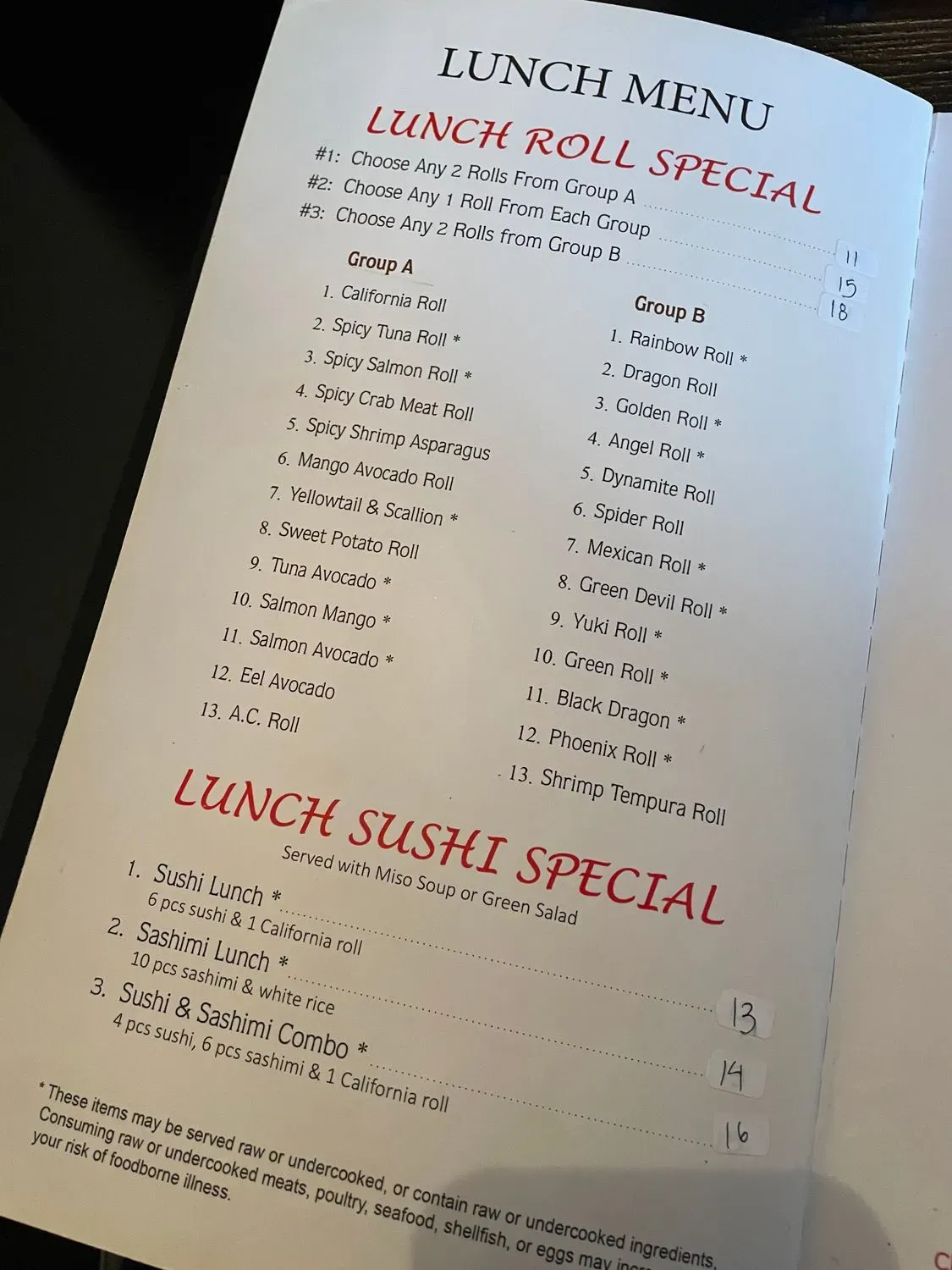 Menu 2