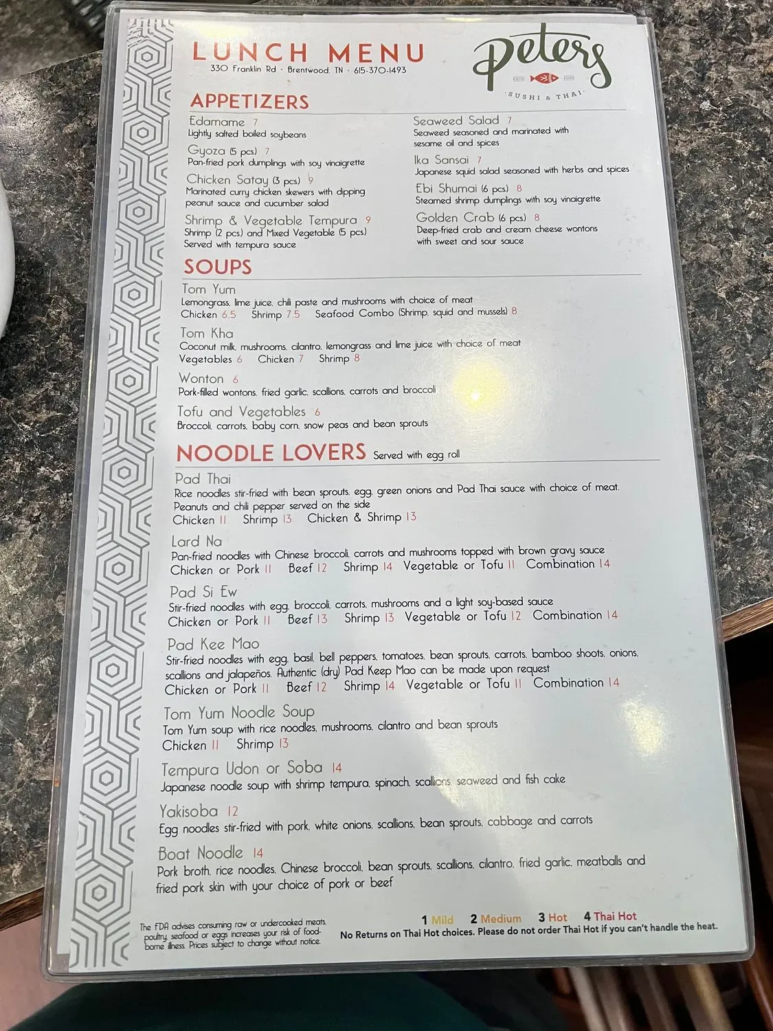 Menu 1