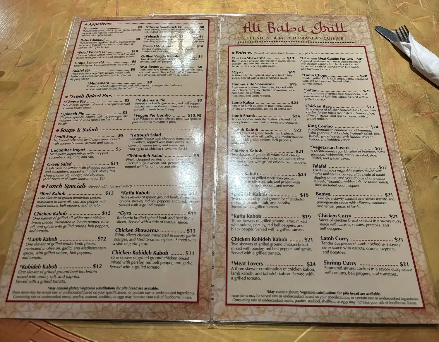 Menu 1