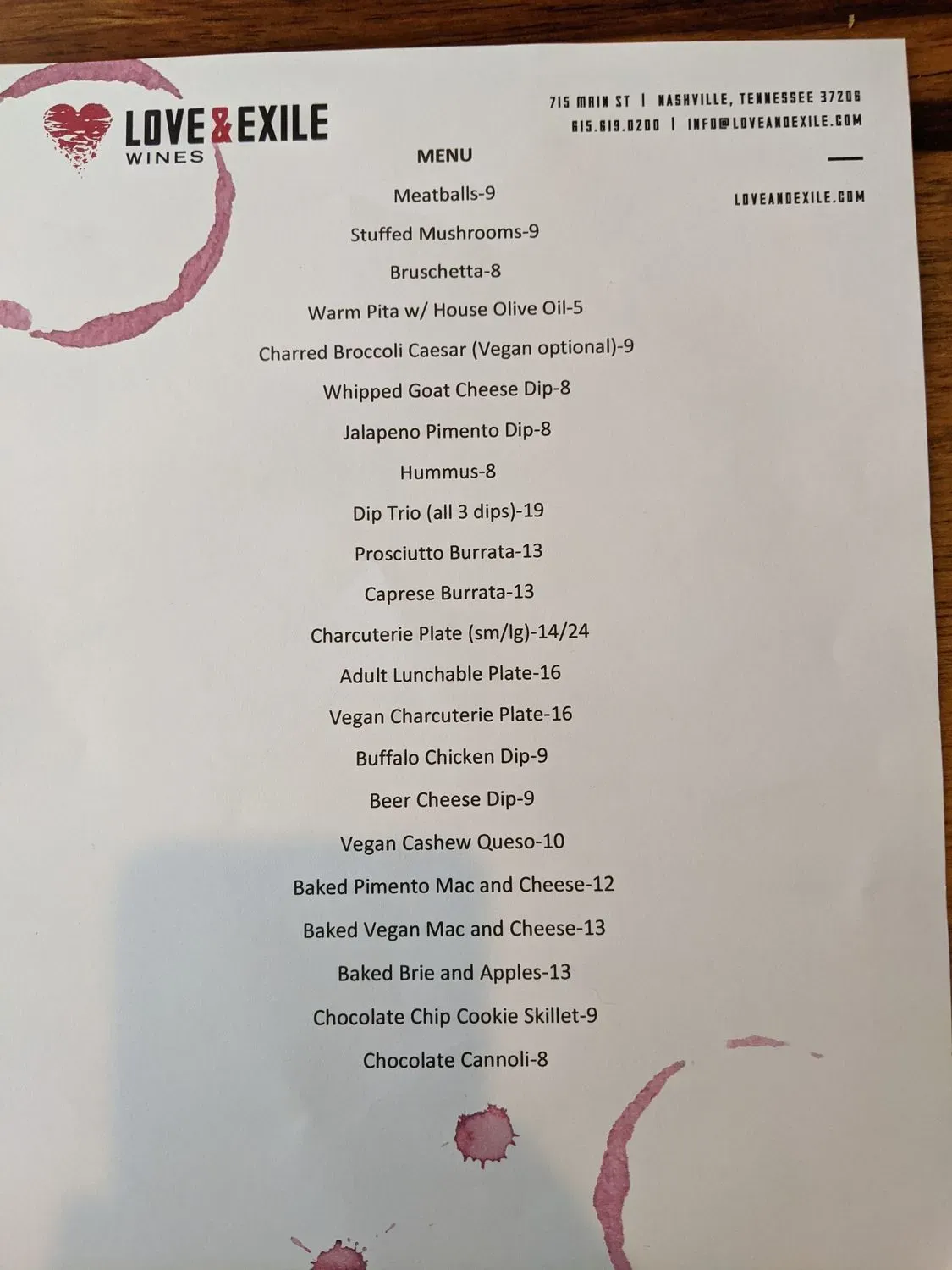 Menu 5