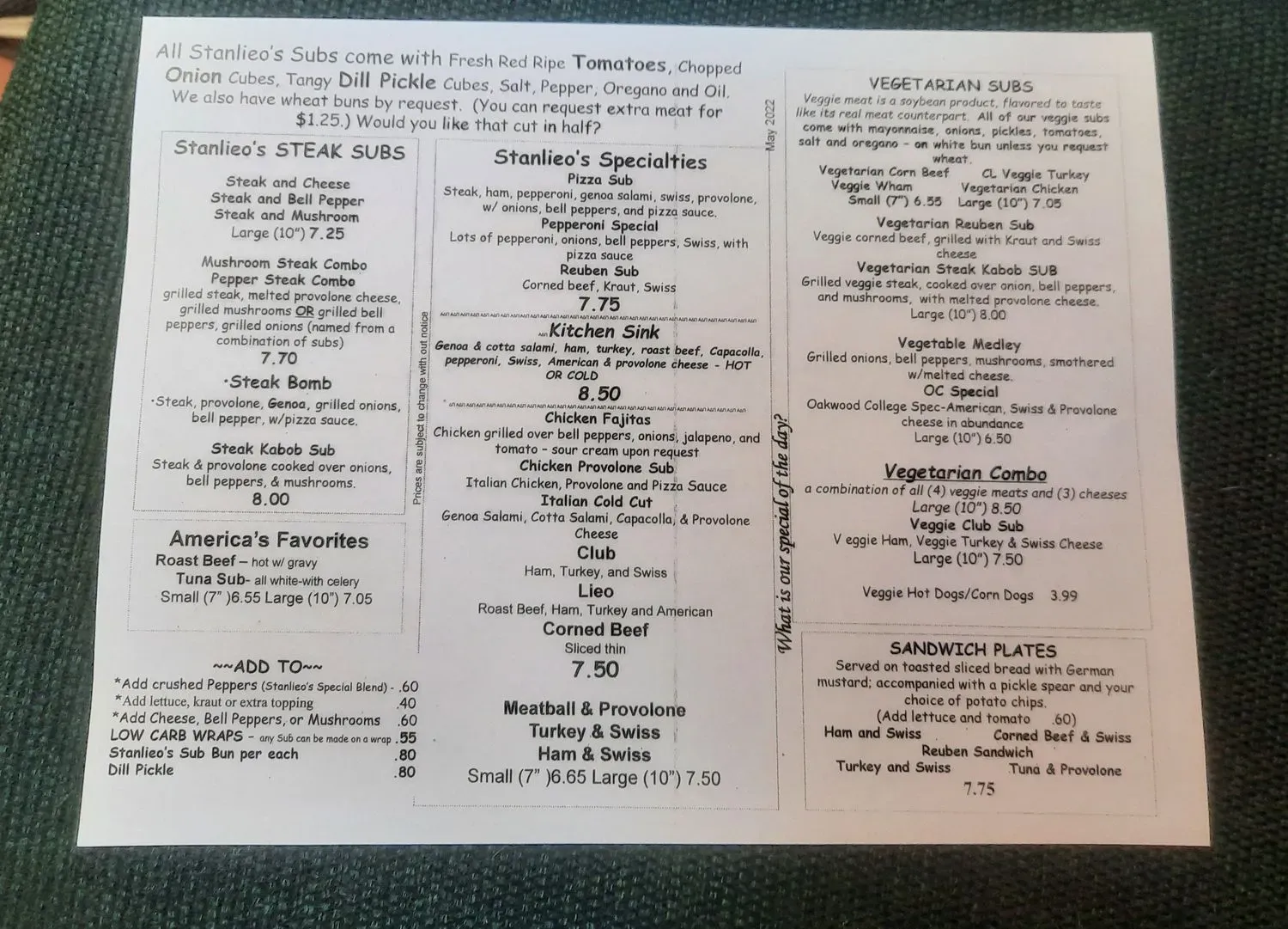 Menu 2