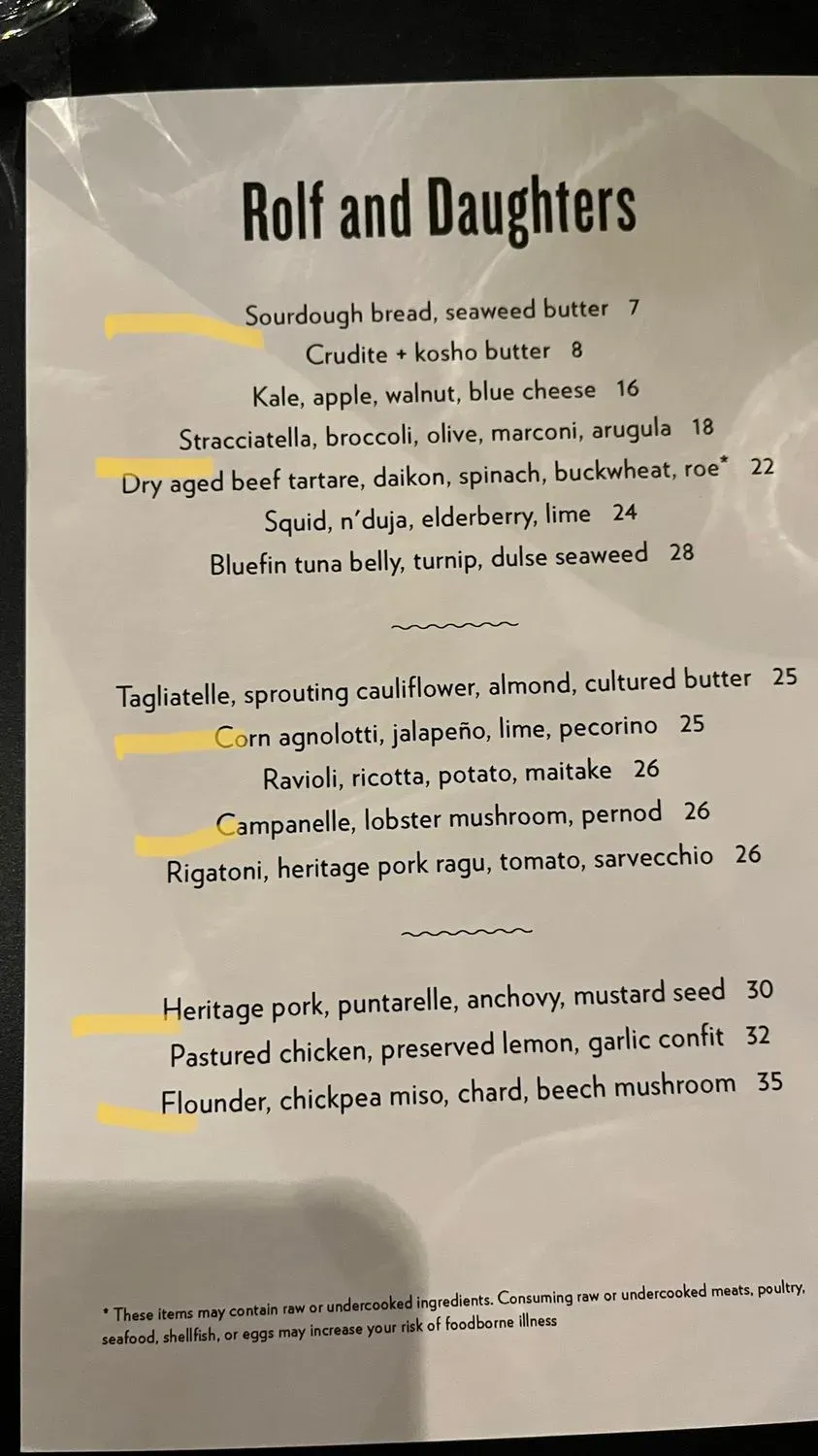 Menu 1