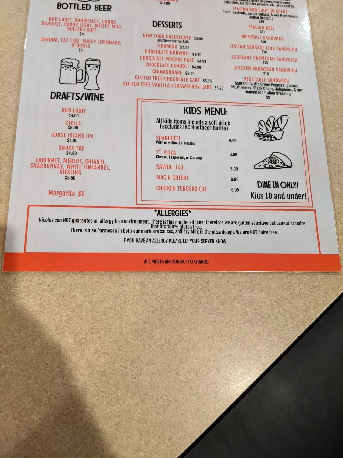 Menu 1