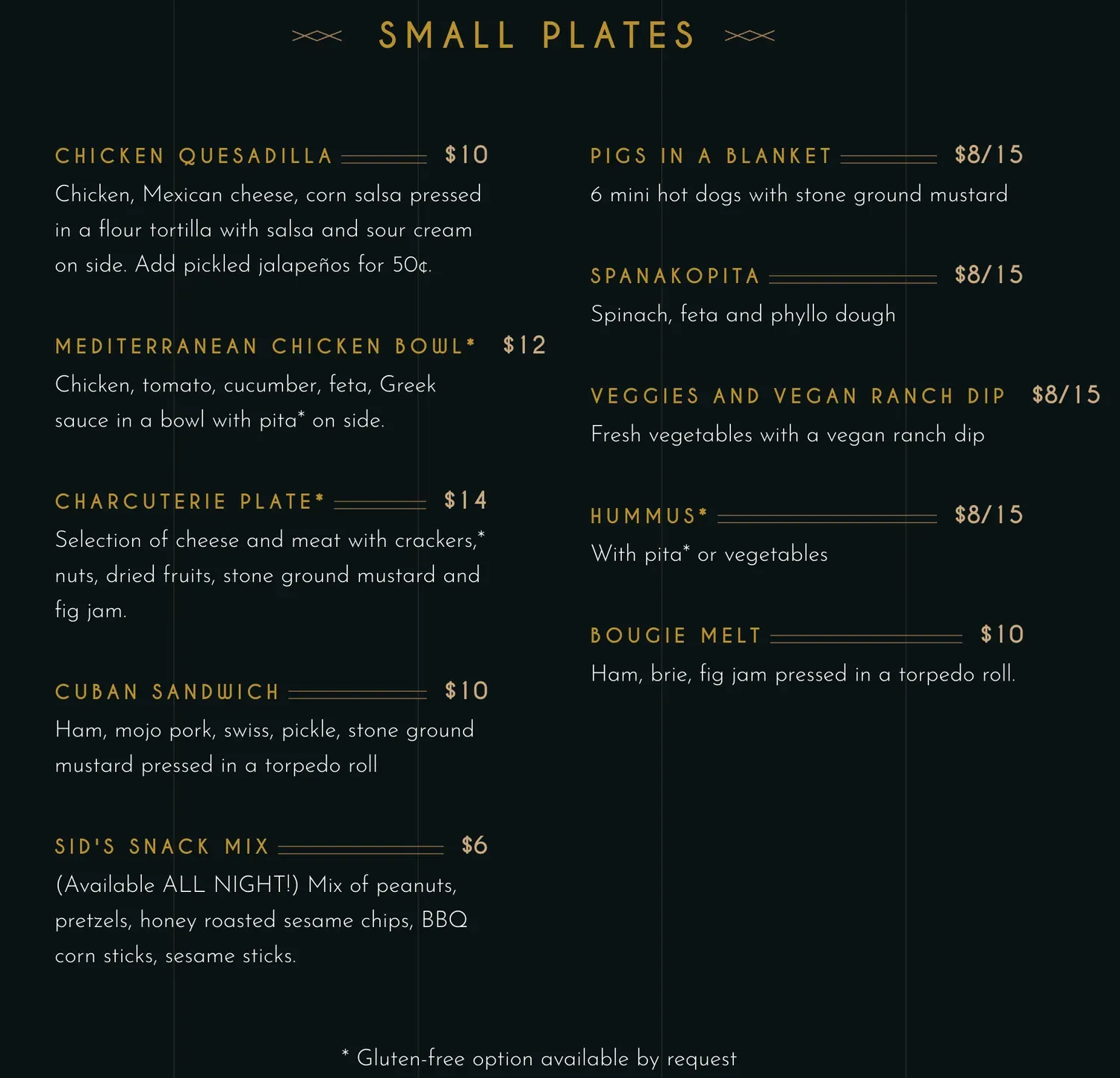 Menu 1