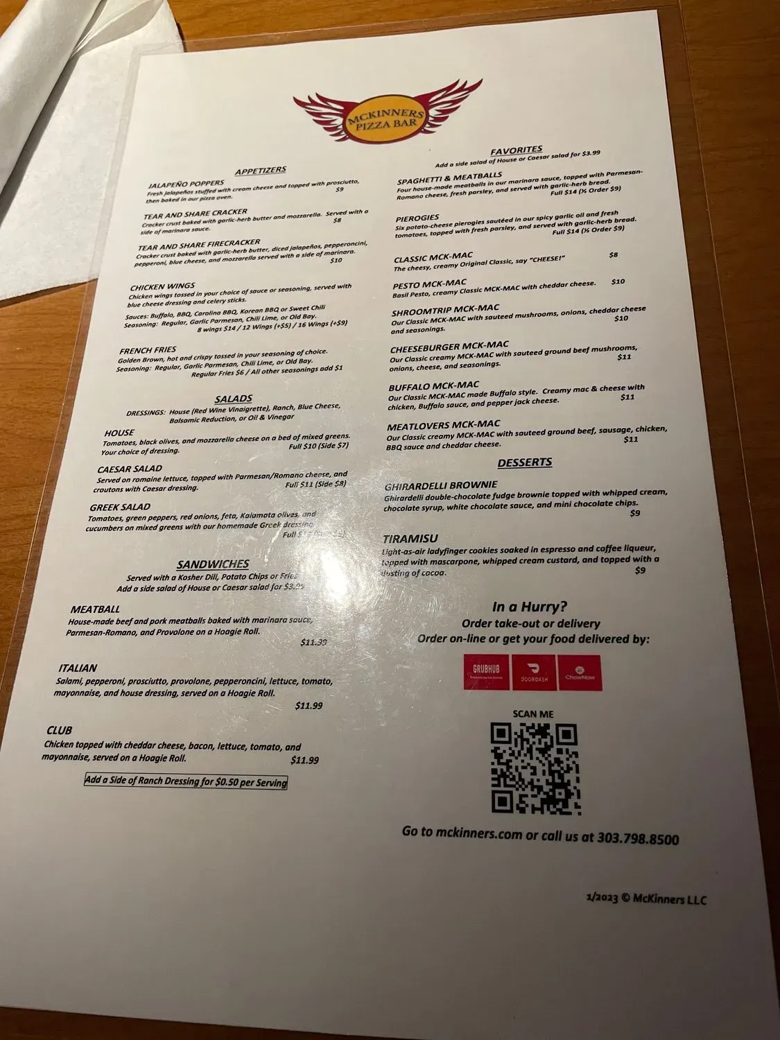 Menu 1