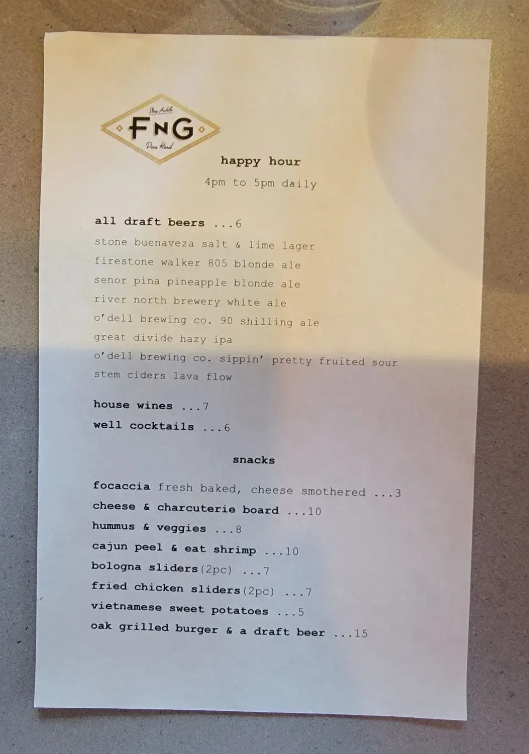 Menu 1